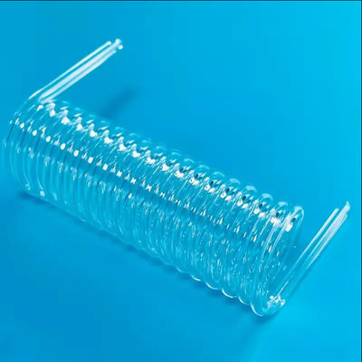 High Temperature Resistance Clear Fused Silica Spiral Tube With Customizable Outside Diameter