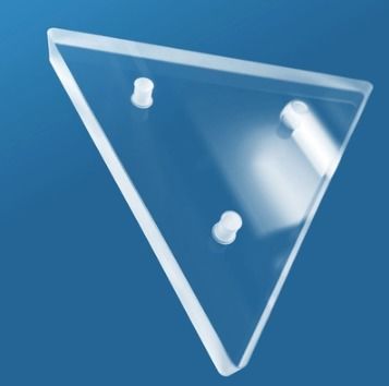1100°C Triangular Fused Quartz Plate With Holes Customized To Your Needs