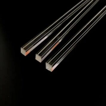 Transparent Rectangular Optical Quartz Glass Tube Customized