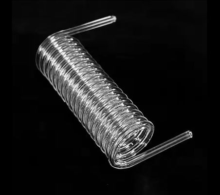 High Temperature Mechanical Accessories Quartz Spiral Tube Quartz Glass Test Tube For Lab
