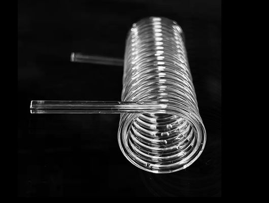 Clear High Pressure Resistance Large Diameter Spiral Quartz Glass Tubes High Temperature Resistance Quartz Coil Tube