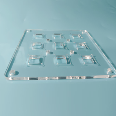 Precision Quartz Glass Products Processing Fixture Strip 80x7x3mm For Lens Grinding Coating