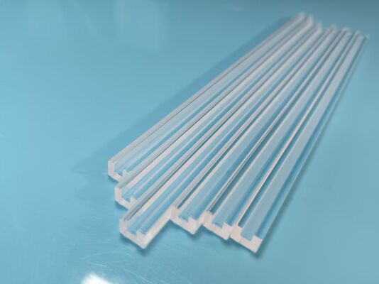 122.5mm×5mm×4mm Quartz Grooved Plate High Purity High Temperature Corrosion Resistant